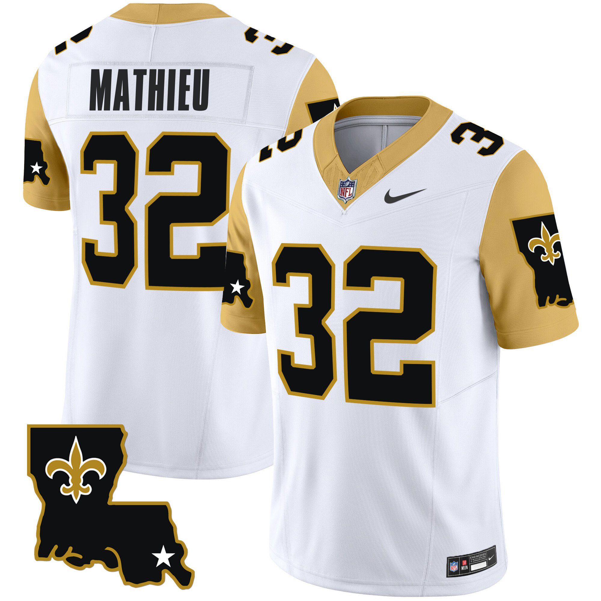Men New Orleans Saints #32 Mathieu White 2024 Nike 1987 Legacy Vapor Limited NFL Jersey